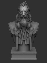 wizard art sculpture bust 3d prin printable stylized toon mage old zbrush character concept potion statue magic fantasy witch sculptures 3d print model - Mito3D