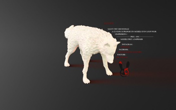 lobo carnivora abeto canino bestia estatua figurilla miniatura escultura cabeza montado modelo animal arte esculturas 3d print model - Mito3D