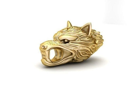 Kurt altın gümüş hayvan tilki kurt adam kolye erkekler mücevher lüks takı doğa hayvanlar karakter korku yaratık fantezi 3d print model - Mito3D