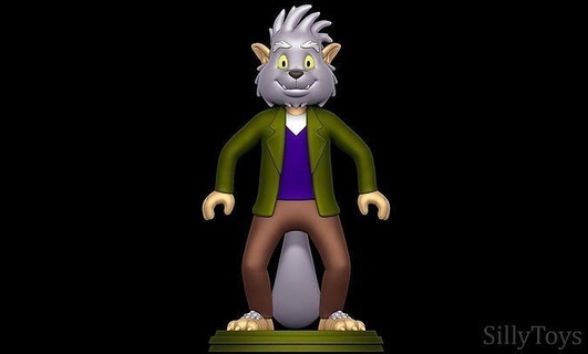 wolf - monster mash dog male furry anthro art sculptures 3d print model - Mito3D