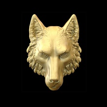 loup tête coyote chacal colère agressif sculpture trophée animal sauvage poly 3d impression imprimable bijoux pendentifs 3d print model - Mito3D