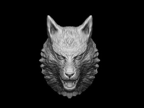 wolf head animal werewolf nature art sculpt statue husky creature beast 3dprint zbrush decor wild sculpture gift trophy sculptures mammal 3d print model - Mito3D
