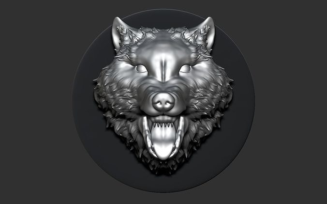 wolf head nature animals art animal sculptures sculpture statue teeth werewolf 3D print model - Mito3D
