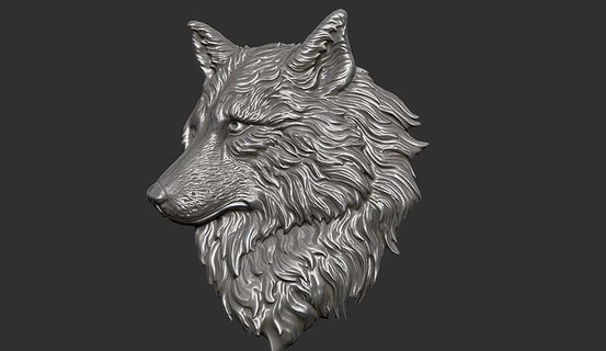 lupo testa animale selvaggio stl modello mannaro volpe bestia cane ululato kurt gabbia arte sculture 3d print model - Mito3D