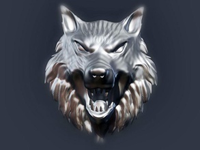 cabeça de lobo 2 a arte artchallenge lobos wold animais outros 3d print model - Mito3D