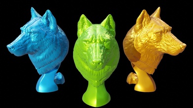 kurt baş 3d yazdır model hayvan canavar yaratık büst heykel 3dprinting şekil vermek sanat vahşi oyuncaklar doğa 3dprint stilize heykeller 3d print model - Mito3D