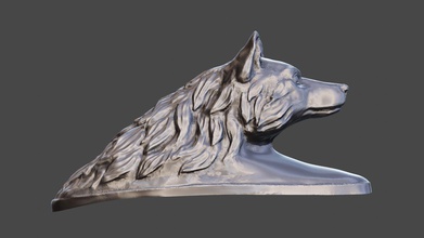 testa di lupo in moto decorativo motore altri arredamento personalizzato la personalizzazione animale hobby il fai da te modellazione art stilizzazione 3d print model - Mito3D