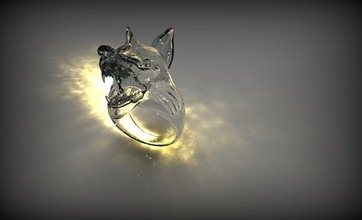 wolf head ring gameofthrones jonsnow snow aegontaergarean aegon wolfhead wearable wild targaryen stark winterfell jewelry rings 3d print model - Mito3D