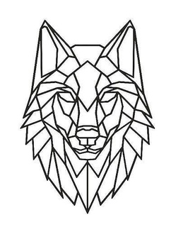 Wolf Linie Kunst 3d lineart 3dprinting 3dmodel 3d print model - Mito3D