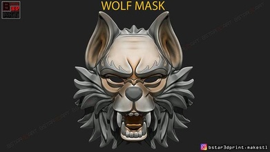 wolf maske japanisch samurai oni tiger halloween helm wolfsmaske cosplay vielfraß spielzeuge tier löwe heiser hund hannyamask hannya teufel skulpturen kunst 3d print model - Mito3D