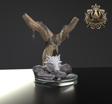 wolf medallion2 hexer witcher3 medaillon wolfmedaillon drucken silber juwel schmuck 3d modell mode 3d print model - Mito3D