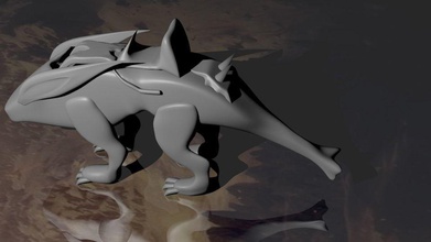 wolf monster games-toys cat monsters lowpoly smilycat realwolf games toys other 3d print model - Mito3D