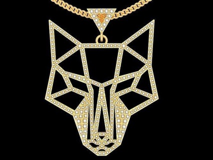 Kurt kolye altın yazdırılabilir takı 3d model gümüş sterlin mücevher elmas düğün nişan adam Kadın tasarım muhteşem aslan zamanlar 3d print model - Mito3D