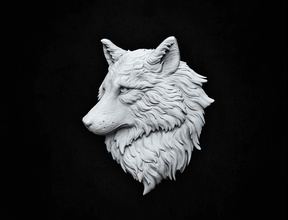 wolf relief 3d jewelry jewellery printable stl fashion animals pendant silver gold platinum beast 3d print model - Mito3D