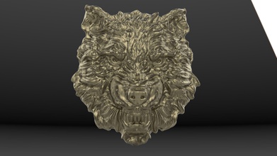 wolf relief jewelry medicine art 3dprunt animal pedant design nature deco werewolf beast creature other 3d print model - Mito3D