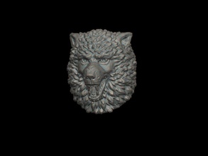 loup de l'anneau bijoux art la sculpture wolf d'impression 3d l'impression tête d'argent imprimable les anneaux 3d print model - Mito3D