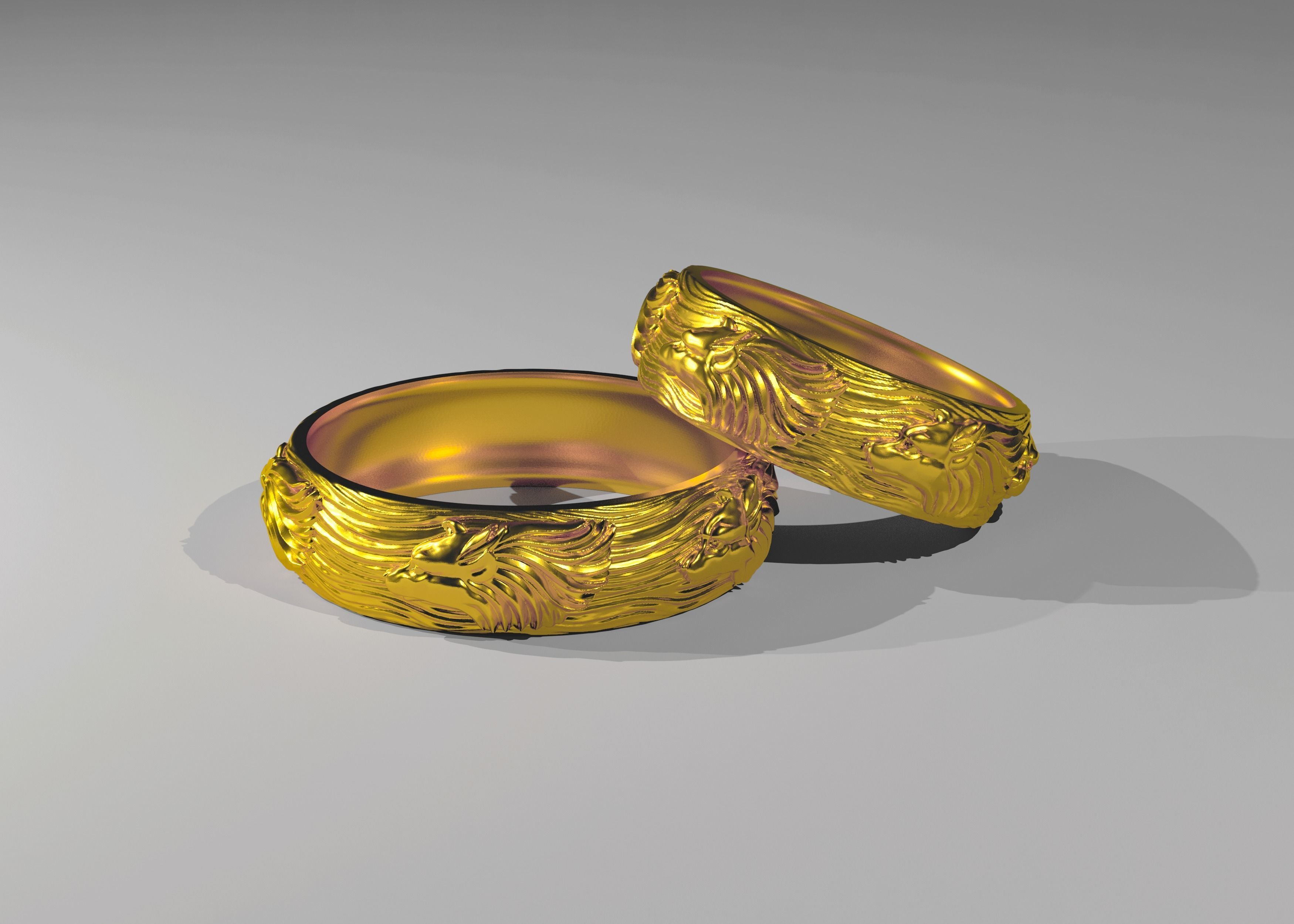 wolf-ring Schmuck wolf ring Skulptur gold sculpt fantasy Kunst deco Luxus Ringe 3D print model - Mito3D