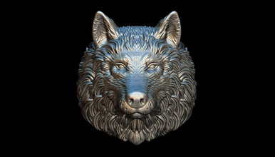 lobo anel joalheria 3d ouro prata jóias stl gótico esculpir cabeça exclusivo animal argolas cão lobos arte lobo natureza retrato 3d print model - Mito3D