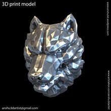 wolf vol2 ring jewelry biker polygonal lowpoly gothic punk rider animal beast fur organic fashion accessories silver dog angry fox rings 3d print model - Mito3D