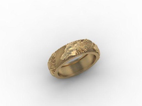 wolf wedding ring jewelry cad gold head jewel jewellery male men nature necklace rhino silver wolfhead engagement weding wolfes rings 3d print model - Mito3D