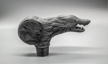 wolfman cane replica wolf movie horror werewolf art scans replicas 3d print model - Mito3D