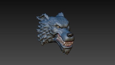 wolfs head 33 wolf beast mmorpg werewolf rottweiler husky howl beagle bassethound animal nature canine mmo mythological creature pup games toys 3d print model - Mito3D