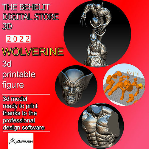 wolverine marvel logan comic ender3 printing3d 3ddesing art sculptures 3D print model - Mito3D