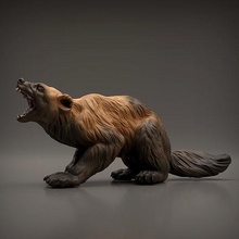 wolverine 3d printing animal predator creature realistic companion toy sculpture miniature figurine collectible presupported supported wildlife nature statue art sculptures 3d print model - Mito3D