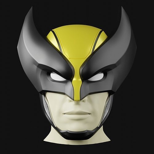 wolverine armored inspired helmet marvel prop cosplay budwin mutant comic hero superhero hobby diy 3D print model - Mito3D