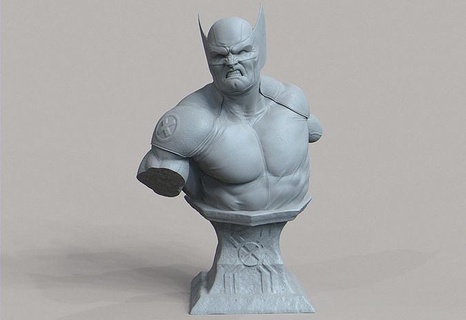 glotón busto hombres logan historietas maravilla mcu zbrush imprimible hierro hombre personaje arte fan Arte esculturas 3d print model - Mito3D