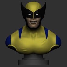 Wolverine büst erkekler hayret çizgi roman Süper kahraman heykel şekil Sanat 3 boyutlu zbrush Yazdır boya heykeller oyunlar oyuncaklar 3d print model - Mito3D