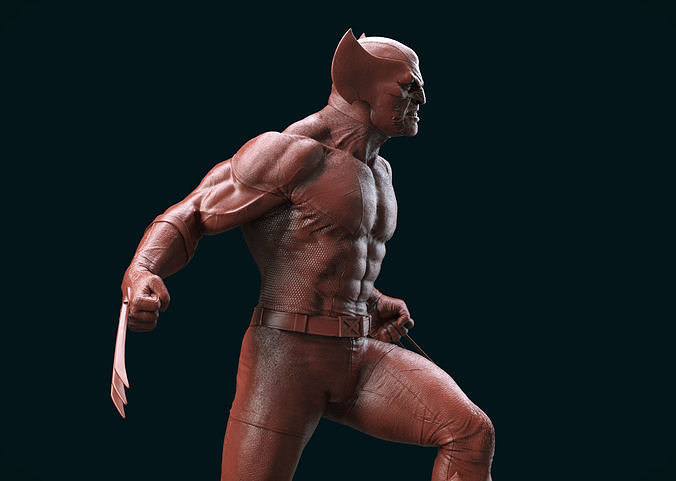 carcaju estátua logan hugh Jackman maravilha dc histórias quadrinhos mutante estatuetas Super heroi miniaturas fera garra homen xmen herói batman homem Aranha arte esculturas 3D print model - Mito3D