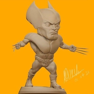 wolverine stylized - printing toy xman hero miniature figure statue sculpture claws games toys art sculptures 3d print model - Mito3D
