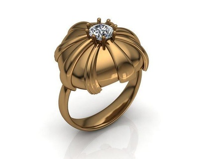 womam squillare gioielleria oro argento stampabile diamante gioiello nozze gemma moda fasion arte design rosa bellezza anelli femminili 3d print model - Mito3D