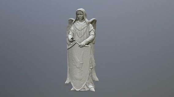 mulher anjo 1 prin estátua homem ruína efígie esculpir escultura Rocha pedras pedra jogos brinquedos borda 3d print model - Mito3D