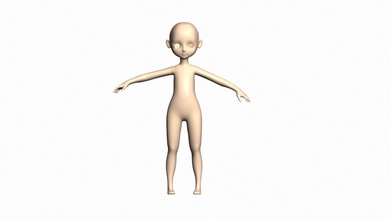 donna corpo carattere umano cartone animato femmina ragazza testa viso figura giochi giocattoli 3d print model - Mito3D