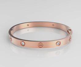 woman bracelet oval braclet gold classic printable diamond usa canada jewelry 3dmodel 3dprint silver jewel israel australia bracelets united 3d print model - Mito3D