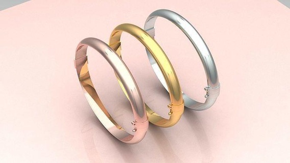 donna braccialetto gioielleria oro argento stampabile gioiello moda nozze braccialetti 3d print model - Mito3D