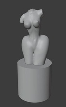 Frau Kerze Kunst 3d Modell Skulptur Marmor Anatomie Statue Skulpturen 3d print model - Mito3D