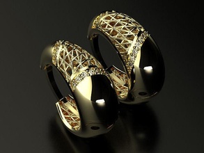 mulher diamante brinco t00005 jóia ouro prata imprimível moda anel brilhante jóias safira joalheria pulseira ganhou gapparel casamento noivado colar charme brincos 3d print model - Mito3D