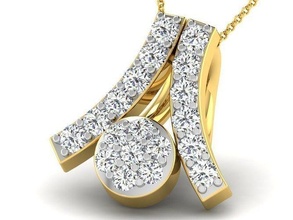 woman diamond pendant branch leaves brilliant jewelry brach pendants fashion women uk usa canada europe france mexico united israel cad 3dmodel 3d print model - Mito3D