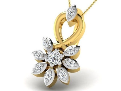 donna diamante pendente gioielleria stampabile gemma oro argento nozze Fidanzamento gioiello sterlina bianca brillante platino lusso prezioso collana ciondoli 3d print model - Mito3D
