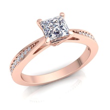 mulher anel de diamante jóia casamento o engajamento jóias printable prata ouro engagem da forma sterling branco noivado moda beleza cad anéis 3d print model - Mito3D