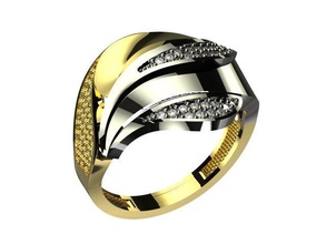 woman diamond ring r00097 jewel gold silver printable fashion brilliant jewellery sapphire jewelry bracelate vinta gapparel wedding engagement necklace charm rings 3d print model - Mito3D
