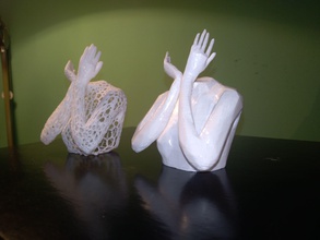 Frau Zweifel Kunst Oberkörper Skulptur Hände Mädchen sculpt statue Körper Skulpturen 3d print model - Mito3D