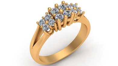 kadın enagagement elmas yüzük kafaları takı mücevher altın parlak küpe bilezik kız nişan düğün baş moda insan el parmak yazdırılabilir gelin 3d print model - Mito3D