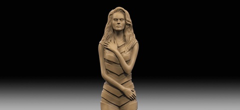 kadın şekil sanat heykel kız karakter vücut anatomi dekor saç insanlar 3dprint moda gerçekçi elbise heykeller manken 3d print model - Mito3D