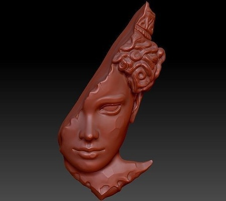 mulher cabeça escultura obj estátua arte personagem figura esculturas jogos estatuetas imprimível 3d print model - Mito3D