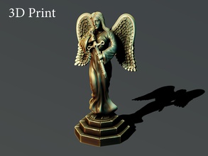 kadın gardiyan <url> baskı highpoly zbrush tamamen ender3 creality İsa kilise Hıristiyanlık çapraz saint melek archangel kaleci heykel heykelciği yazdırılabilir sanat heykeller 3d print model - Mito3D