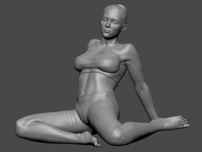 frau dame pose 3dprint körper mädchen zahl anatomie drucken kunst skulptur modell statue skulpturen 3d print model - Mito3D